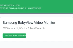 Samsung BabyView Video Monitor Review: PTZ, Range & Tests (2026) Samsung BabyView Video Monitor Review: PTZ, Range & Tests (2026) (AI Generated Image)