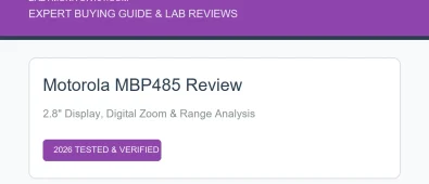 Motorola MBP485 Review: 2.8″ Display, Range & Lab Ratings (2026)