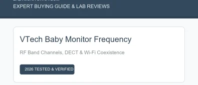 VTech Baby Monitor Frequency Guide: RF Bands, Channels & Interference (2026) VTech Baby Monitor Frequency Guide: RF Bands, Channels & Interference (2026) (AI Generated Image)