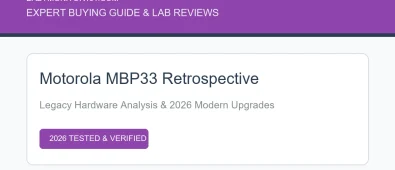 Motorola MBP33 Retrospective Review & 2026 Modern Upgrades Motorola MBP33 Retrospective Review & 2026 Modern Upgrades
