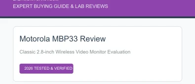 Motorola MBP33 Review: 2.8″ Wireless Video Monitor Analysis (2026) (AI Generated Image)